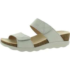 Dansko Womens Maddy Beige Leather Cork Summer Slide Sandals Shoes Used